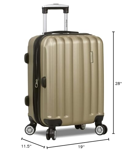 Dejuno Camden New Generation Hardside 3 - piece Expandable Spinner Luggage Set - Champagne