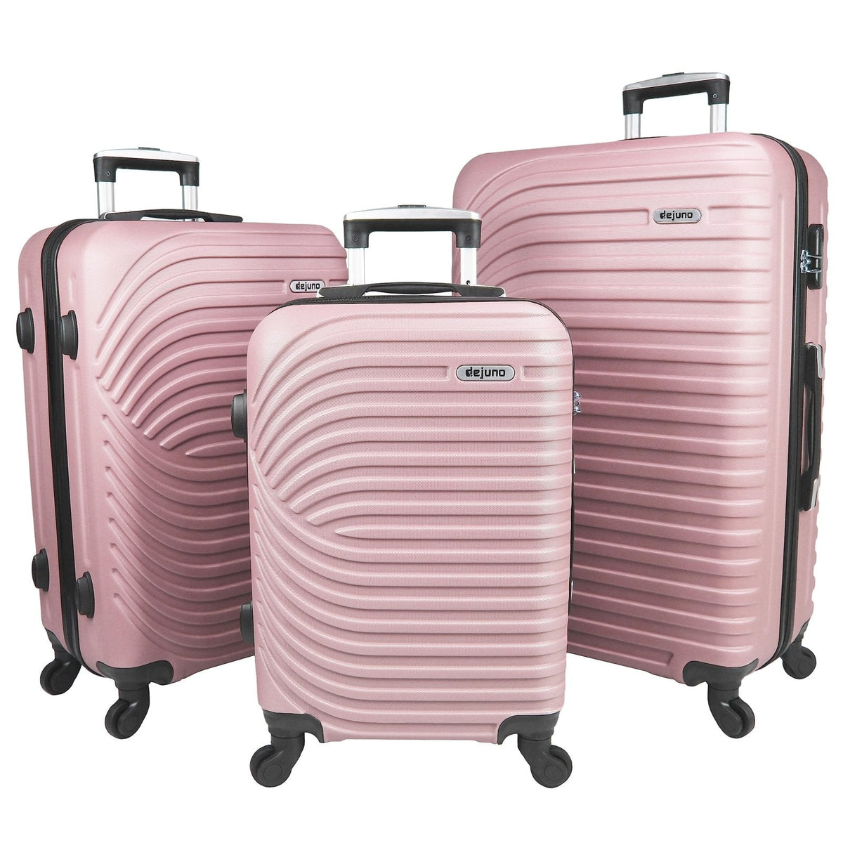 Dejuno Craft Hardside 3-Piece Lightweight Spinner Luggage Set - Blush