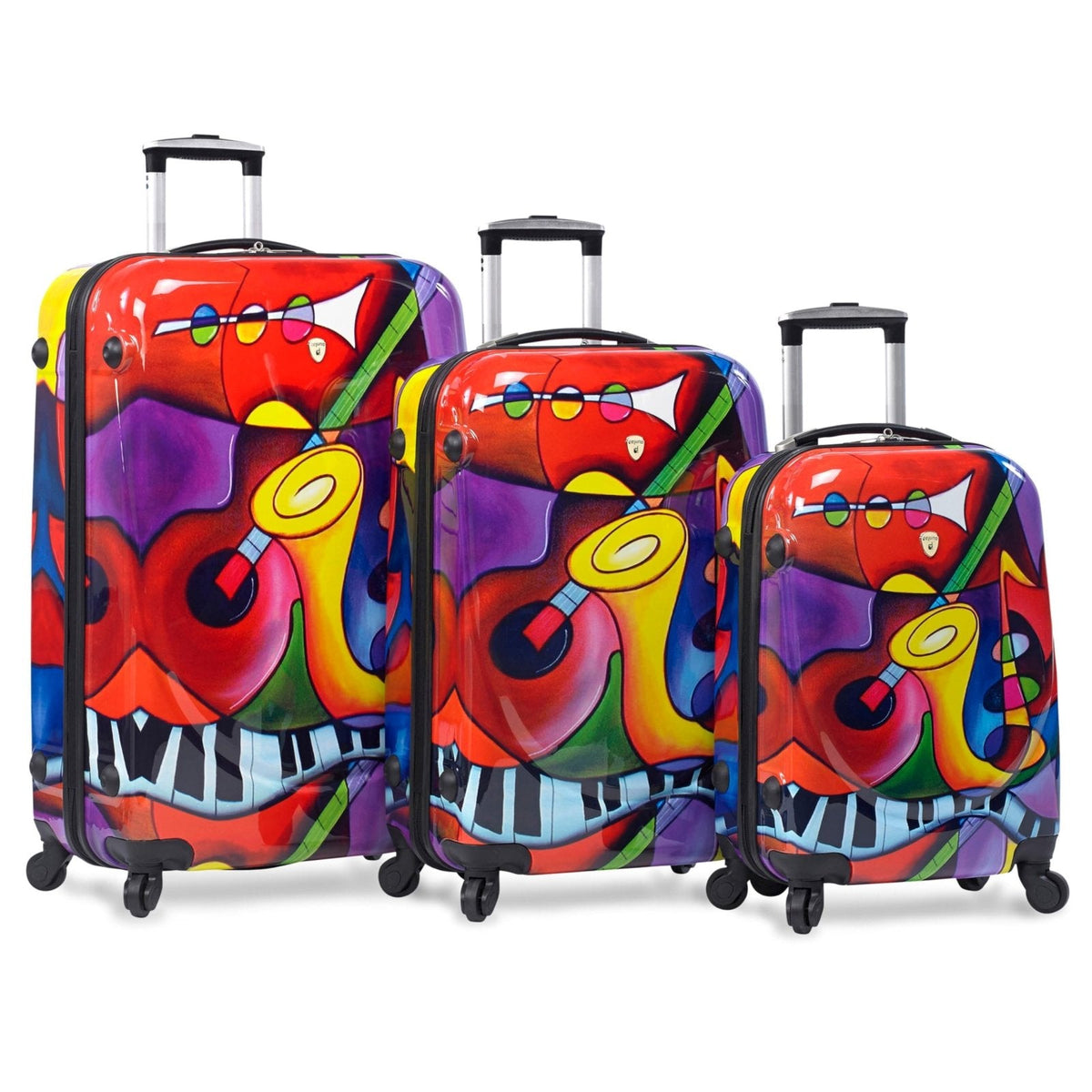 Dejuno Dejuno 3-piece Lightweight Hardside Spinner Upright Luggage Set - Jazz Luggage Set, Jazz