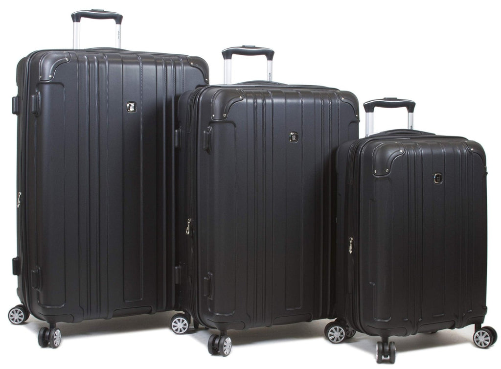 Dejuno Dejuno Kingsley Abs 3-piece Hardside Spinner Luggage Set - Black Luggage Set, Black