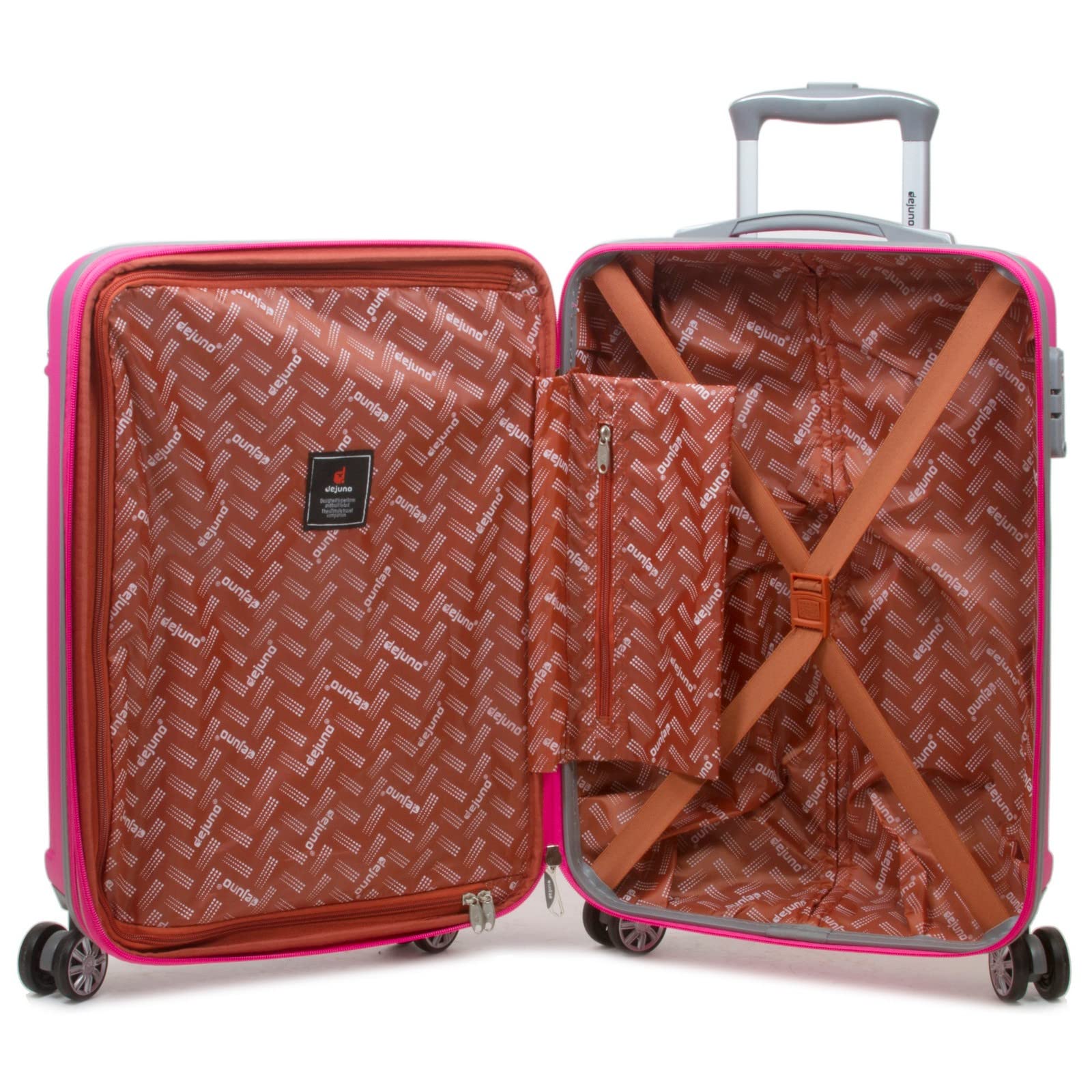 Dejuno Dejuno Kingsley Abs 3 - piece Hardside Spinner Luggage Set - Black Luggage Set, Black