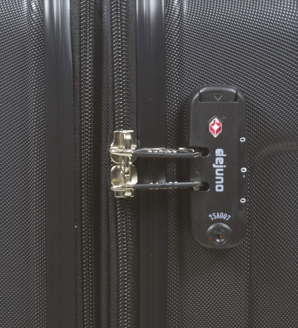 Dejuno Dejuno Kingsley Abs 3 - piece Hardside Spinner Luggage Set - Black Luggage Set, Black