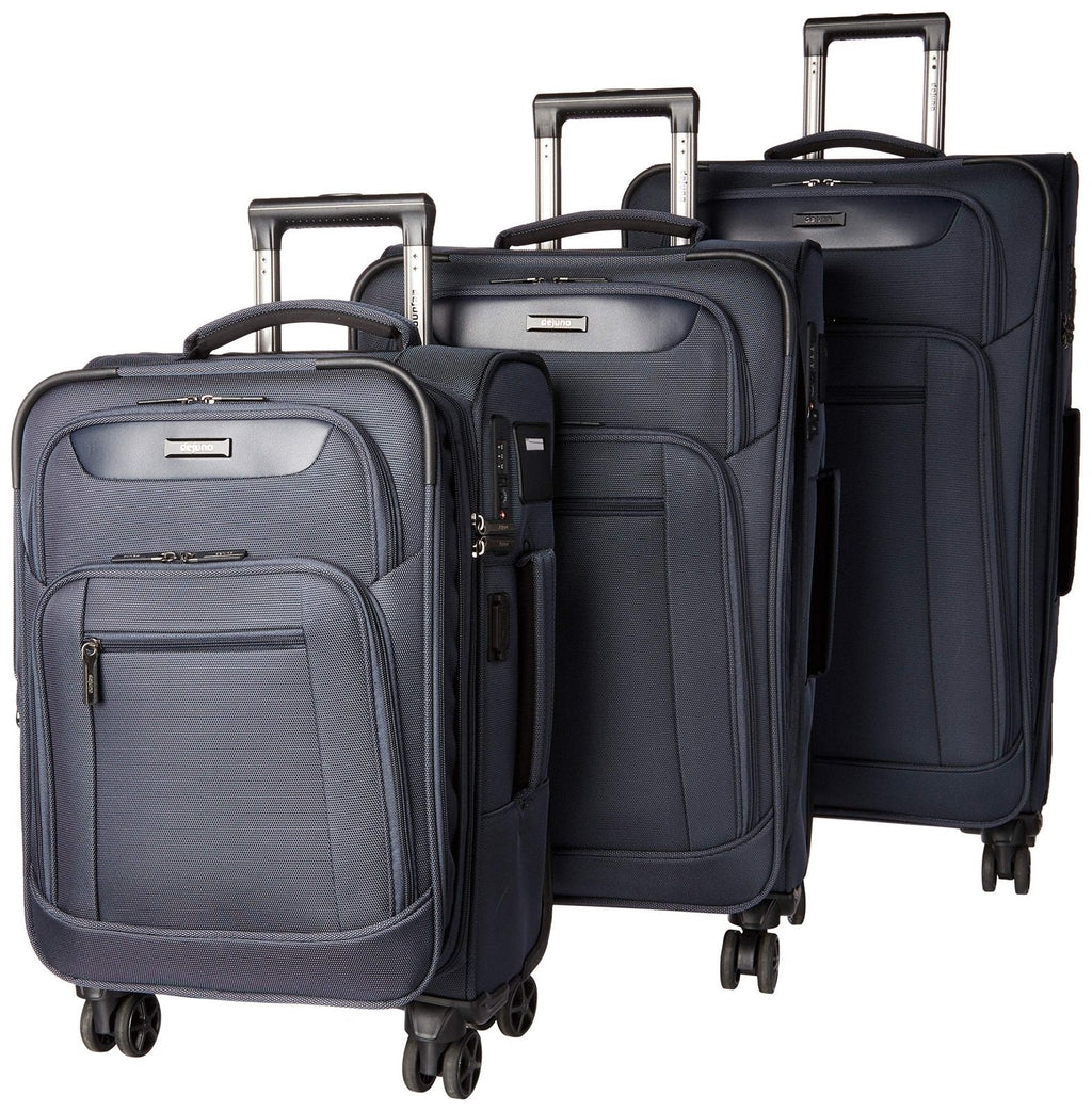 Dejuno Executive 3-Piece Spinner Luggage Set With USB Port - Navy