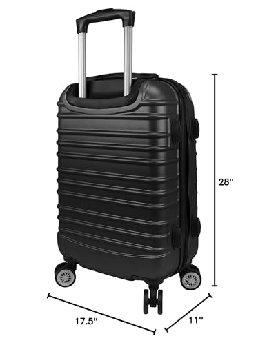 Dejuno Impact New Generation Hardside 3 - Piece Spinner Luggage, Black (DJ - 610 - BLACK)