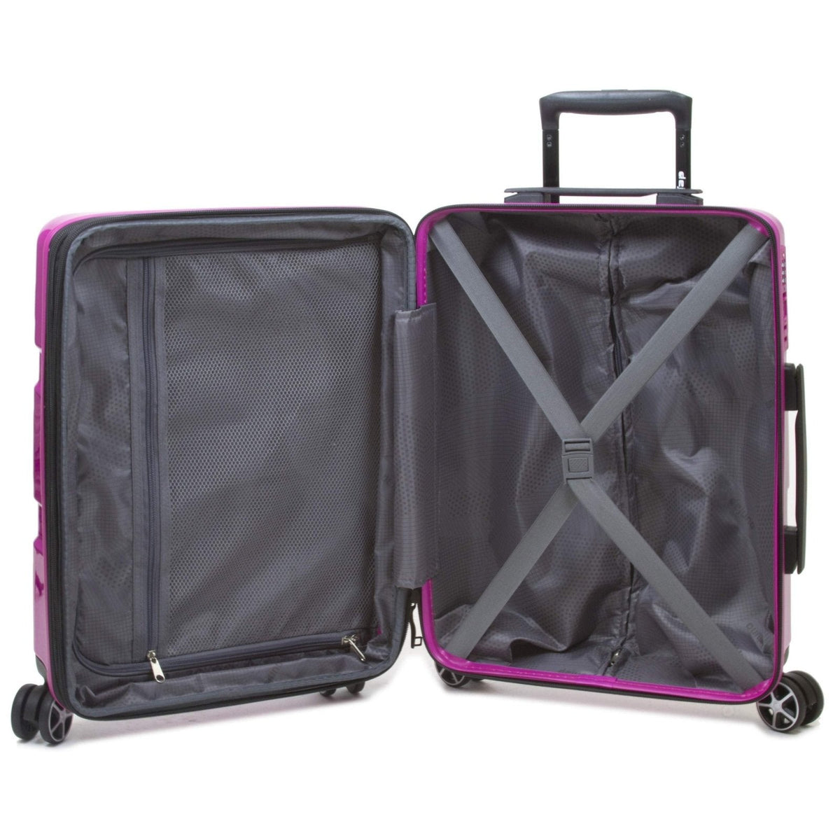 Dejuno Lumos Hardside 3 - Piece Expandable Spinner Luggage Set - Orange