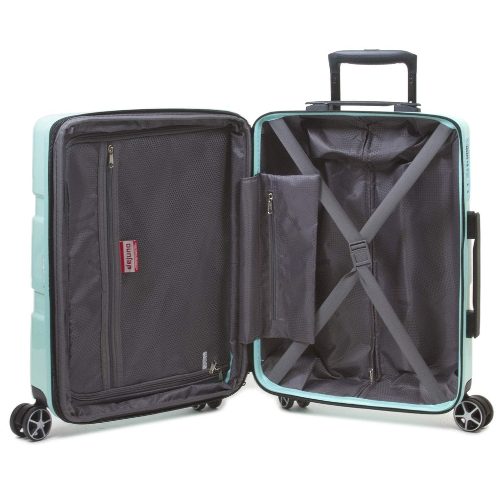 Dejuno Lumos New Generation Hardside Expandable Spinner Luggage, Lime, 3 - Piece Set
