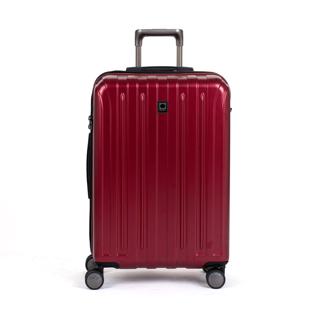 Delsey Luggage Helium Titanium 25" Expandable Spinner Trolley (One size, Red)