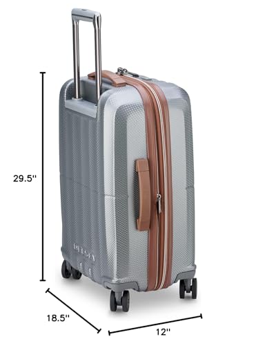 DELSEY PARIS Carrousel Hardside Expandable Luggage with Spinner Wheels, Platinum, 3 Piece Set (21/24/28)