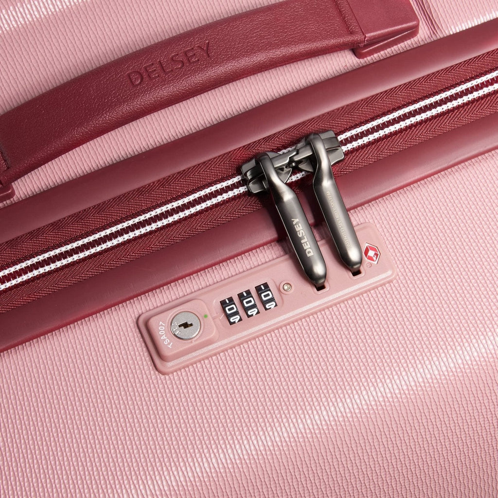 DELSEY PARIS Chatelet Air 2.0 Hardside Luggage Trunk with Spinner Wheels, Pink, Checked - 26 Inch Trunk