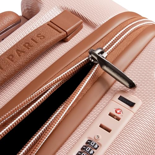 DELSEY PARIS Chatelet Air 2.0 Hardside Luggage with Spinner Wheels, Blush Pink, Carry on Plus 20 Inch