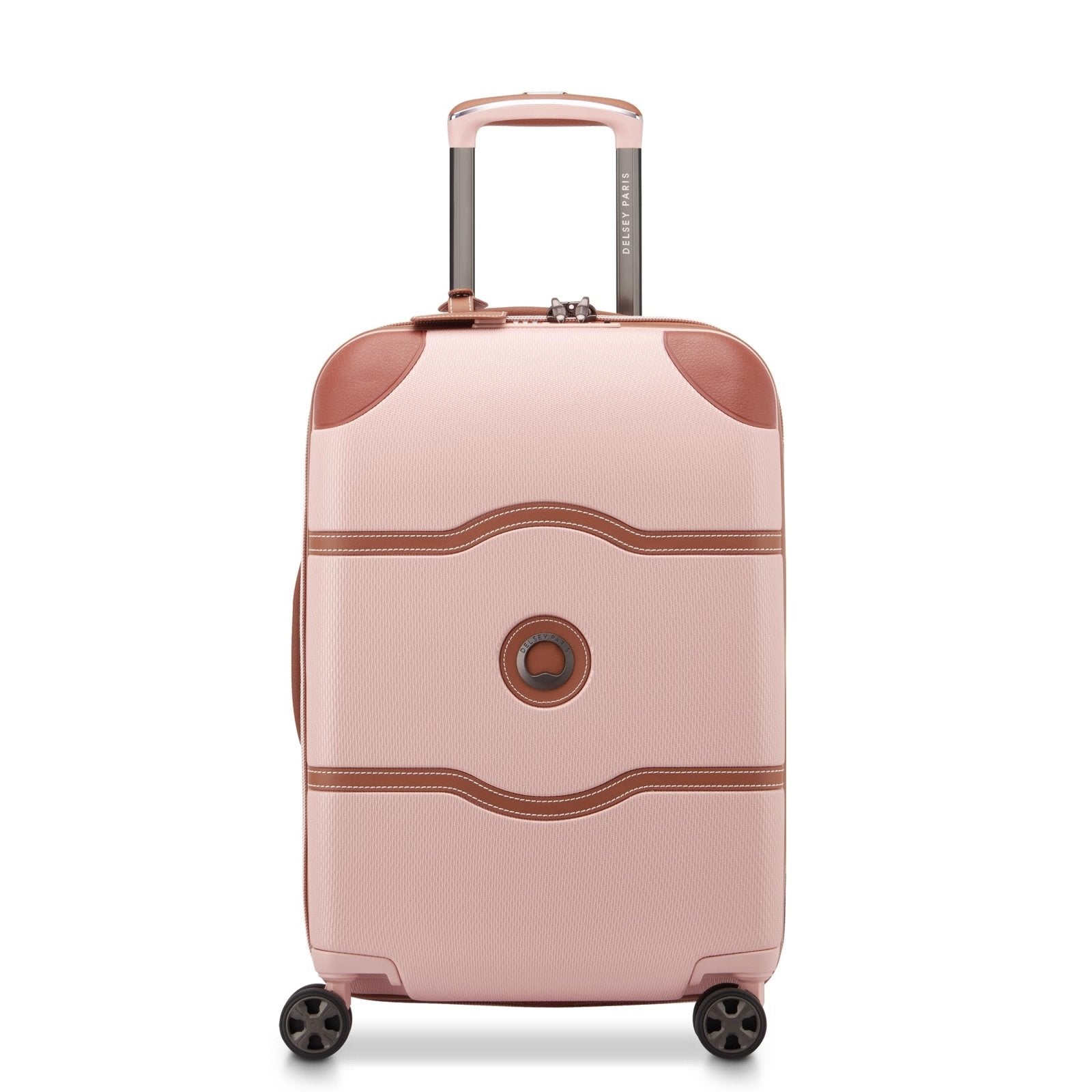 DELSEY PARIS Chatelet Air 2.0 Hardside Luggage with Spinner Wheels, Blush Pink, Carry on Plus 20 Inch