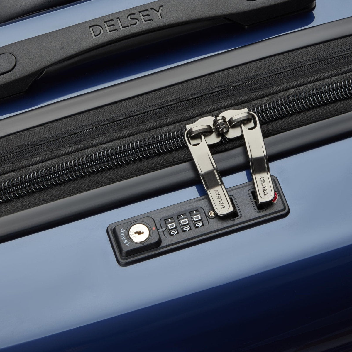 DELSEY PARIS Cruise 3.0 Hardside Expandable Luggage with Spinner Wheels, Deep Sea Navy, Checked - Medium 24 Inch