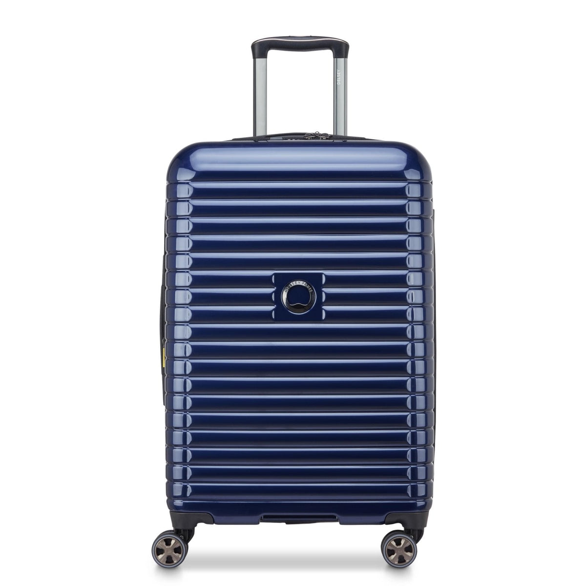 DELSEY PARIS Cruise 3.0 Hardside Expandable Luggage with Spinner Wheels, Deep Sea Navy, Checked-Medium 24 Inch