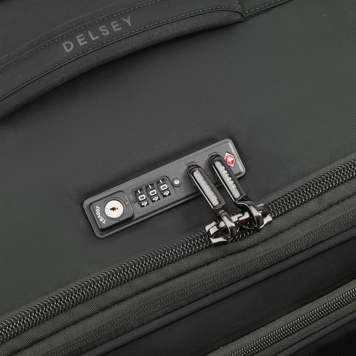 DELSEY PARIS Cruise 3.0 Softside Expandable Luggage with Spinner Wheels, Black, Checked - Large 28 Inch