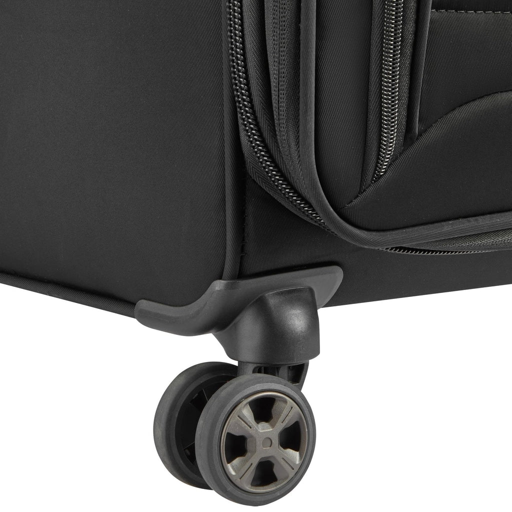 DELSEY PARIS Cruise 3.0 Softside Expandable Luggage with Spinner Wheels, Black, Checked - Large 28 Inch