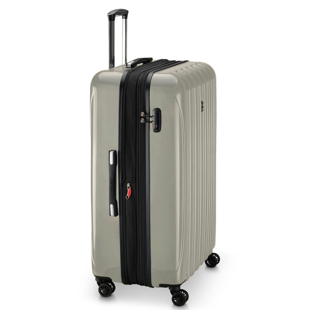DELSEY PARIS Helium Aero Hardside Expandable Luggage with Spinner Wheels, Latte, Checked - Large 28 Inch