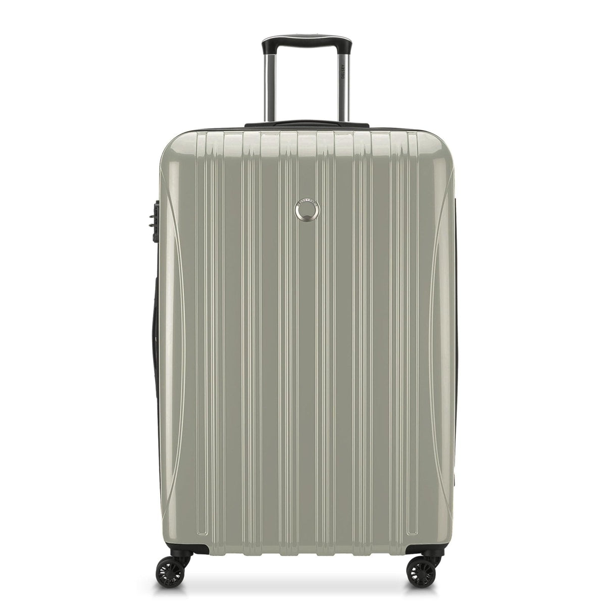 DELSEY PARIS Helium Aero Hardside Expandable Luggage with Spinner Wheels, Latte, Checked-Large 28 Inch