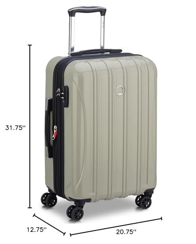 DELSEY PARIS Helium Aero Hardside Expandable Luggage with Spinner Wheels, Latte, Checked - Large 28 Inch
