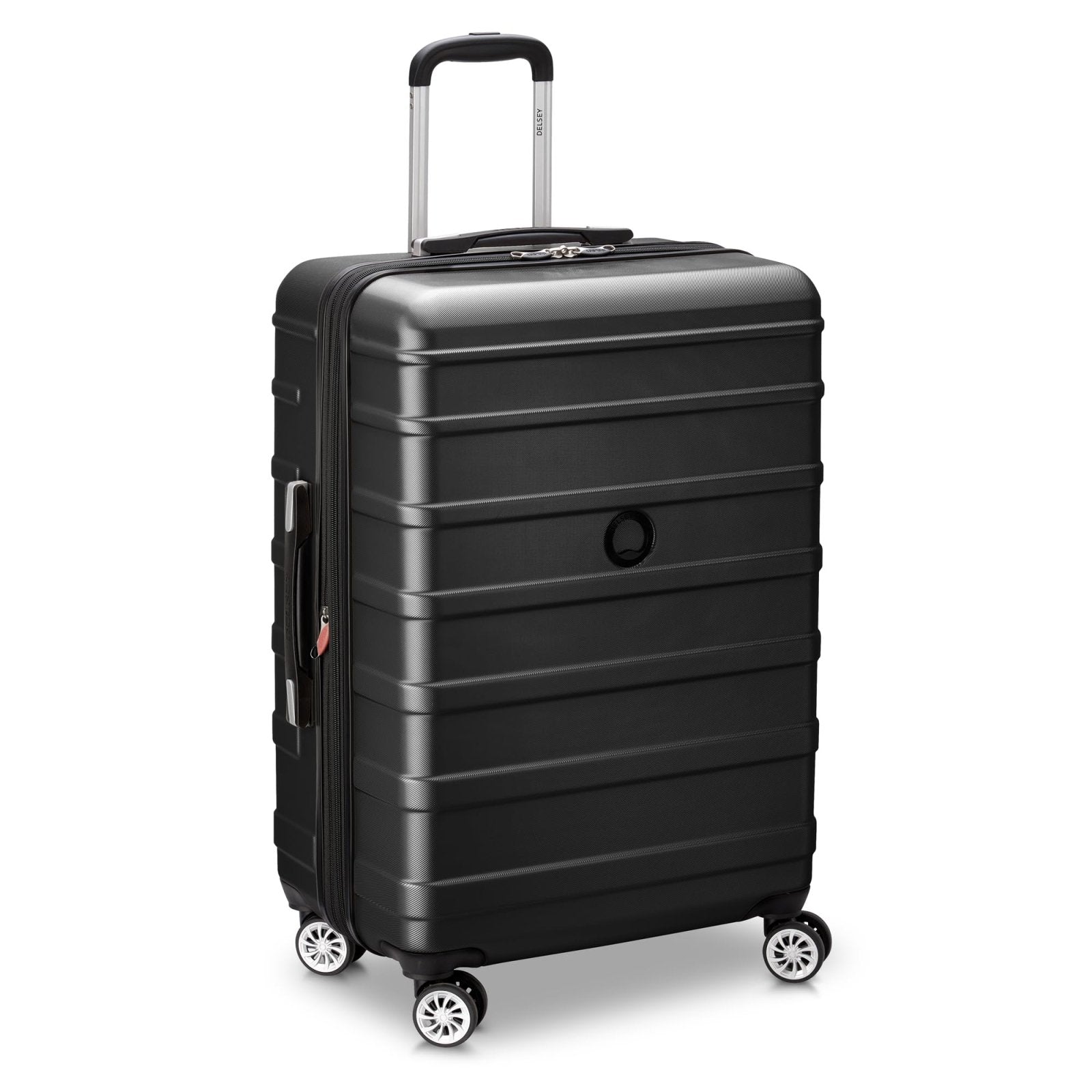 DELSEY PARIS Margot Hardside Luggage, Dual Wheel Spinners for Smooth Travel, Expandable with Spacious & Organizable compartments, Men and Women, Black, Medium Check-in 24-Inch