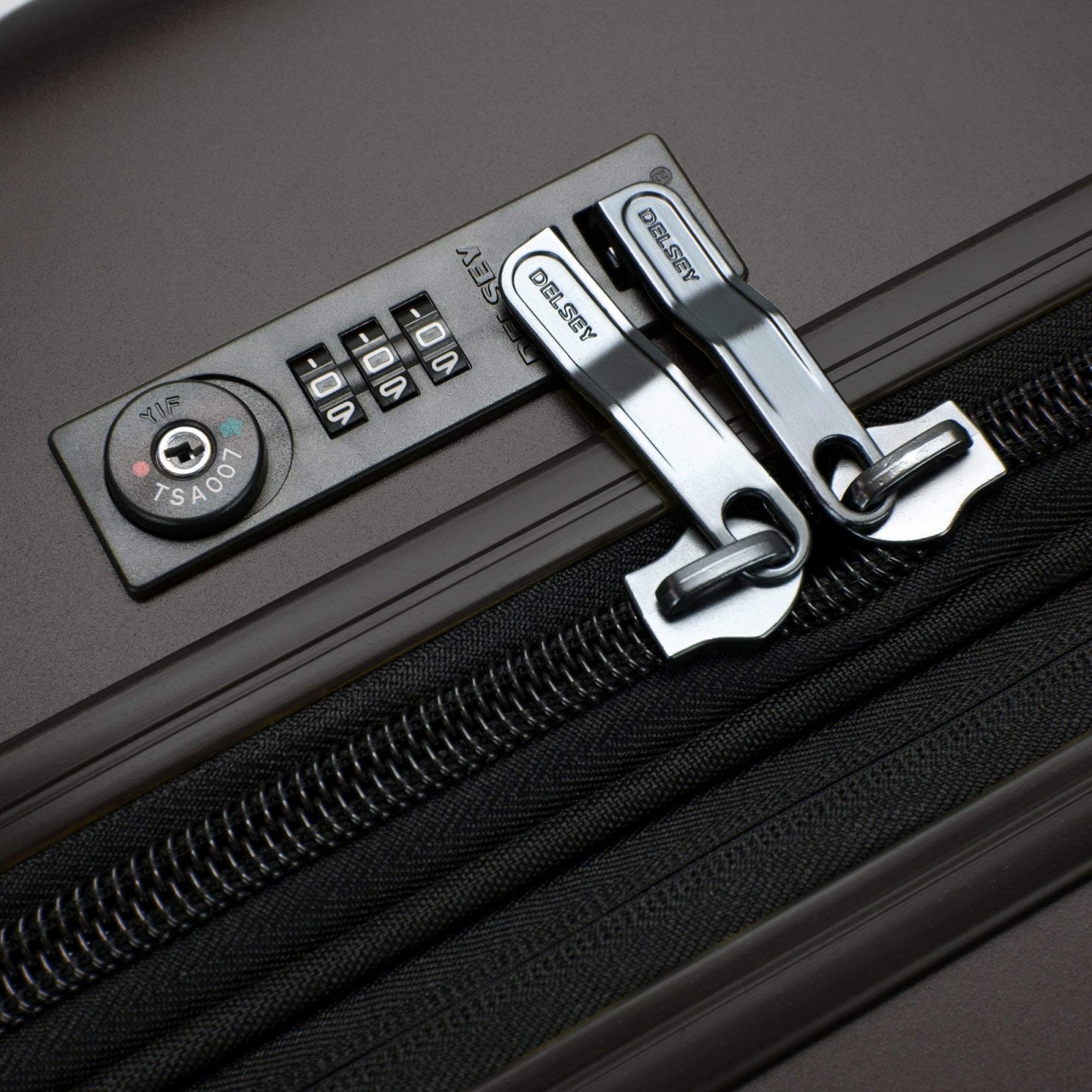 DELSEY PARIS Titanium Hardside Expandable Luggage with Spinner Wheels, Black, Carry - On 19 Inch
