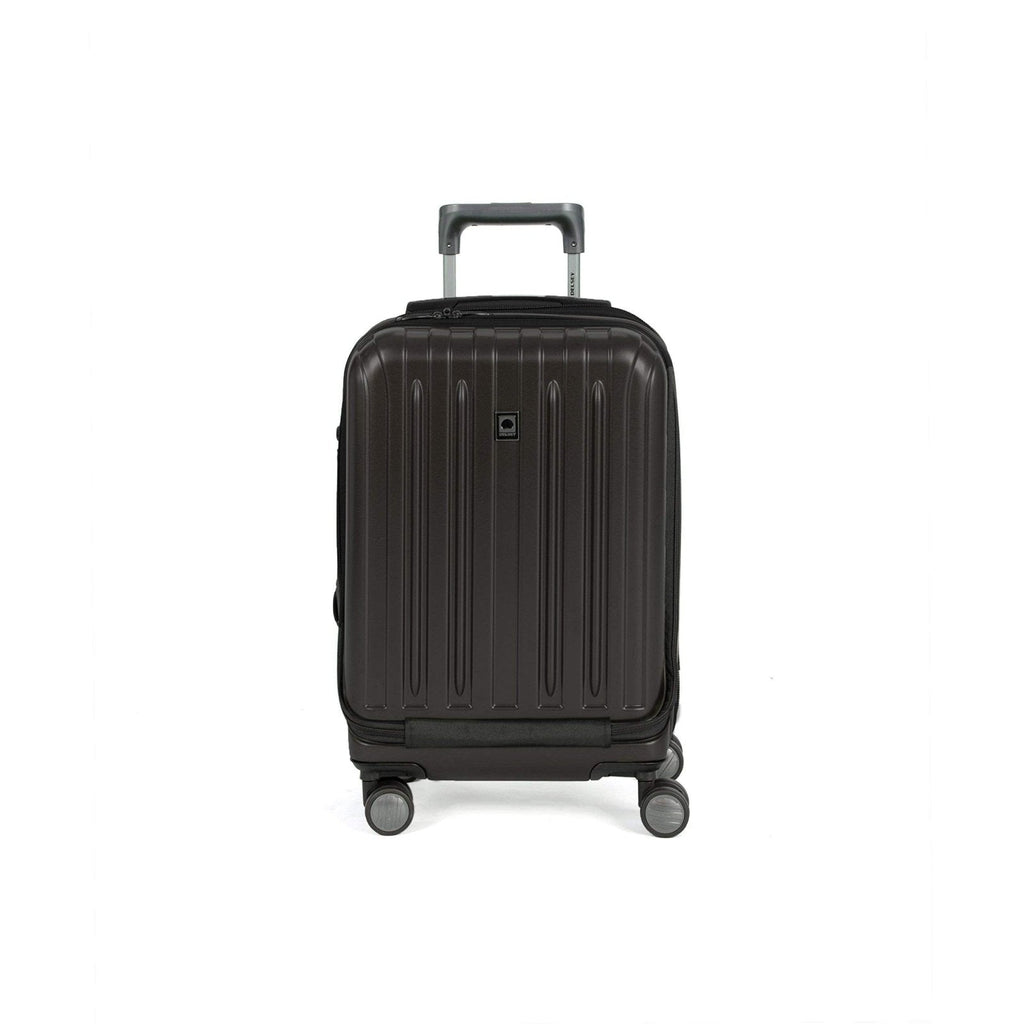 DELSEY PARIS Titanium Hardside Expandable Luggage with Spinner Wheels, Black, Carry-On 19 Inch