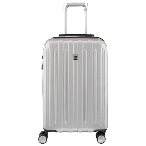 DELSEY PARIS Titanium Hardside Expandable Luggage with Spinner Wheels Carry-On Luggage, Silver, Carry-On 21 Inch