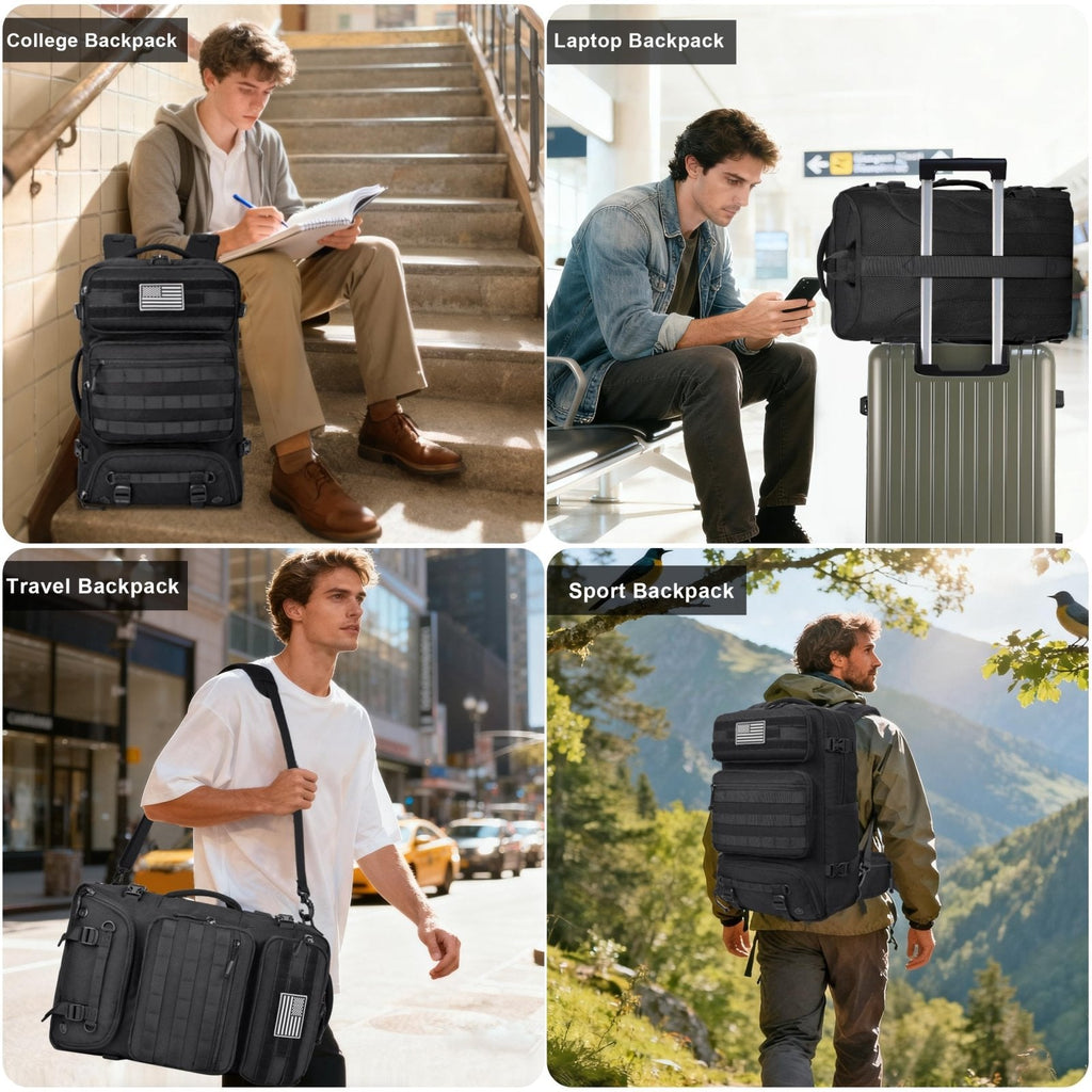 DEYACE 40L Travel Backpack Mens TSA Approved Carry - on Durable Large Weekender Backpack Fits 17.3 Inch Laptop YKK - Zipper AER Travel Pack with USB Charging Port Shoes Compartment