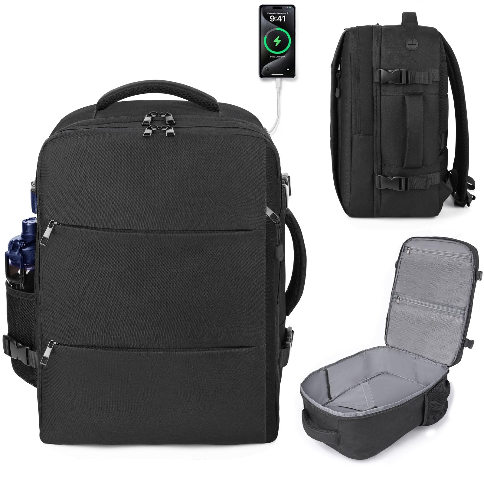 DEYACE Travel Backpack for Men Women, 18x14x8 inches TSA Approved Carry On Backpack Personal Item Size Airplane Approved Weekender Bag, Water Resistant Lightweight Laptop Daypack for Flight