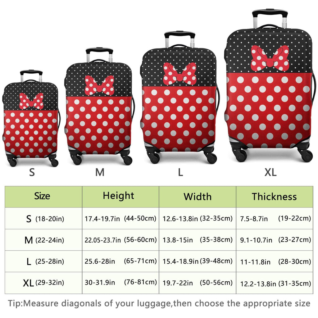dicilly Luggage Cover Protector Suitcase Cover Fashion Suitcase Cover Baggage Covers Fit 29 - 32 Inch Luggage (Red Bow)