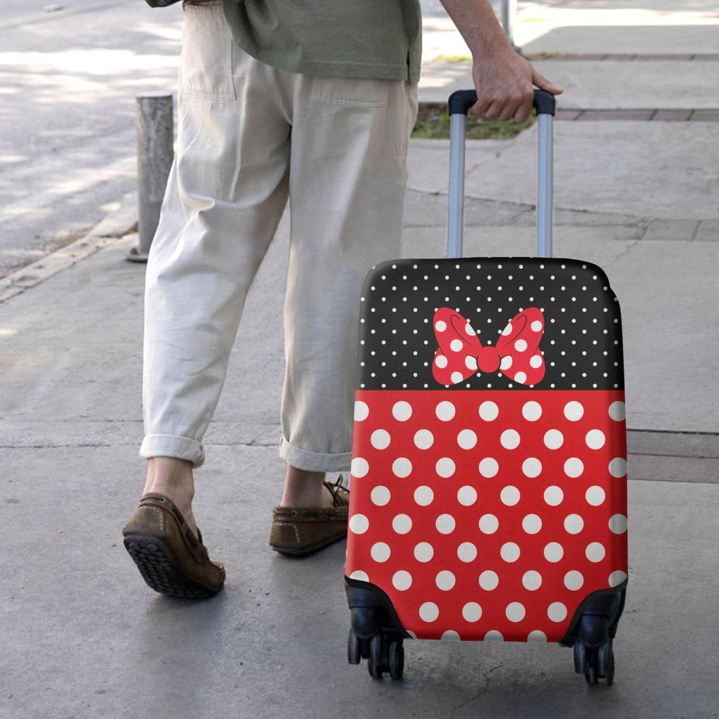 dicilly Luggage Cover Protector Suitcase Cover Fashion Suitcase Cover Baggage Covers Fit 29 - 32 Inch Luggage (Red Bow)