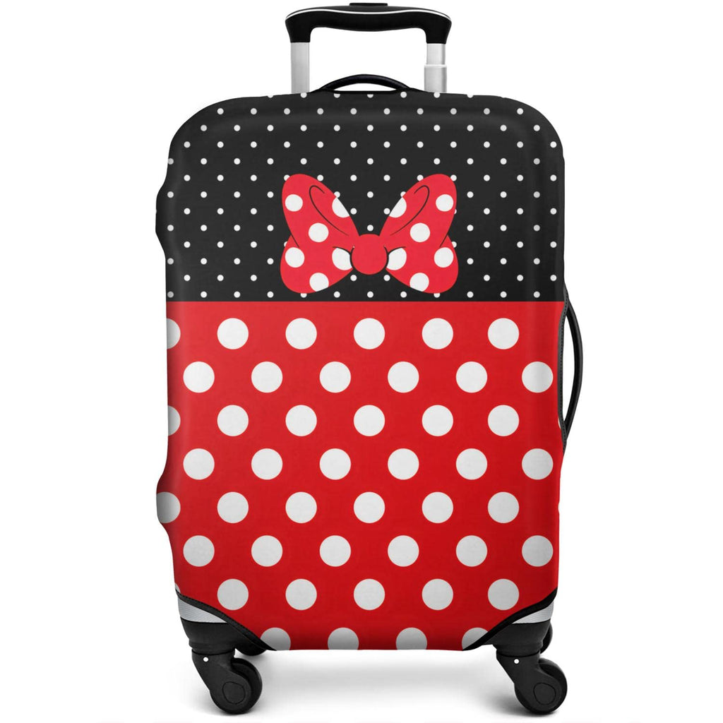 dicilly Luggage Cover Protector Suitcase Cover Fashion Suitcase Cover Baggage Covers Fit 29-32 Inch Luggage (Red Bow)