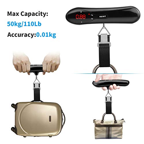 Digital Luggage Scale 110lb Portable Travel Hanging Suitcase Weight Scales