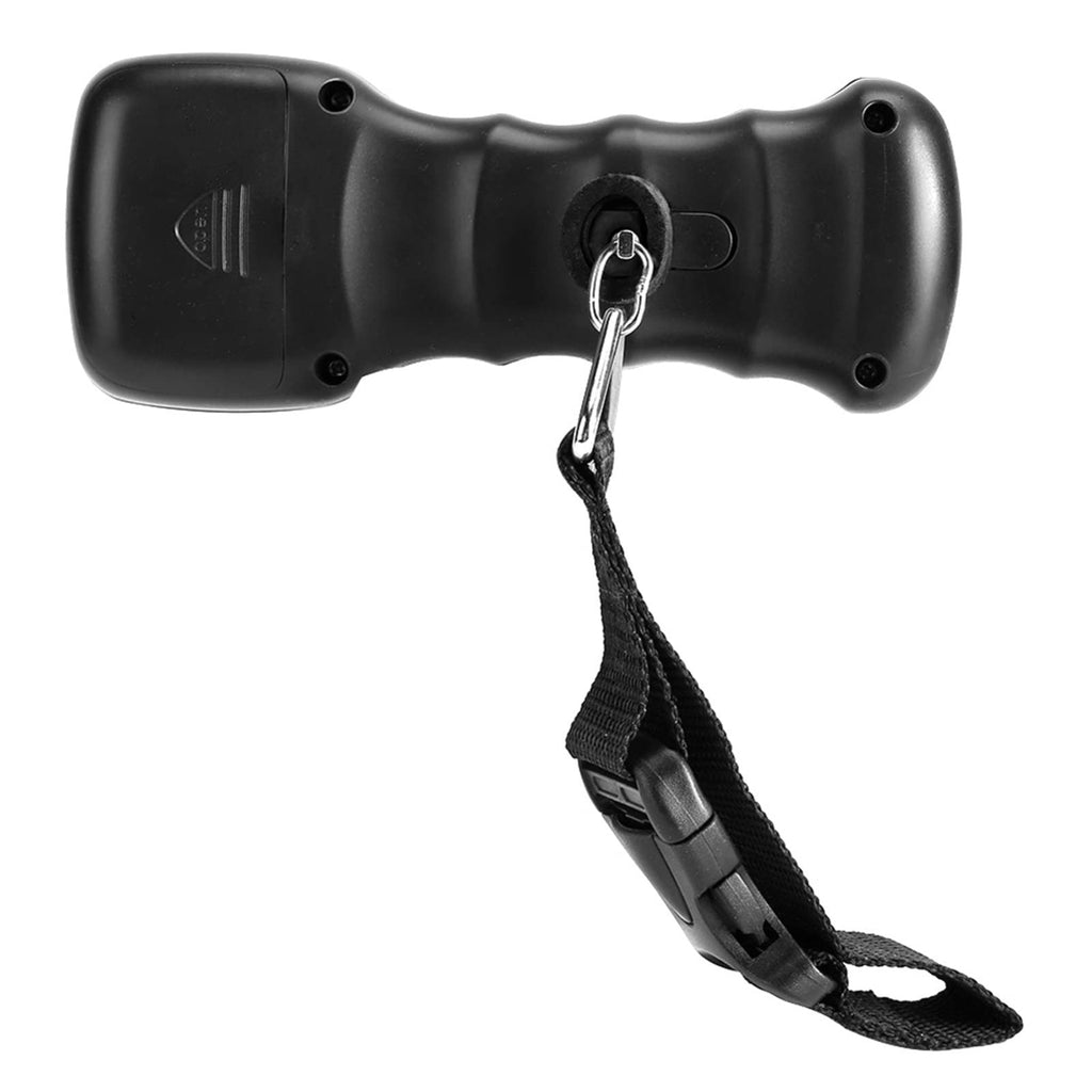 Digital Luggage Scale, 50kg/110lb Portable Travel Hanging Luggage Scale Electronic Weight Scale with LCD Digital Display for Travel Home Fair, Black, Battery Not Included