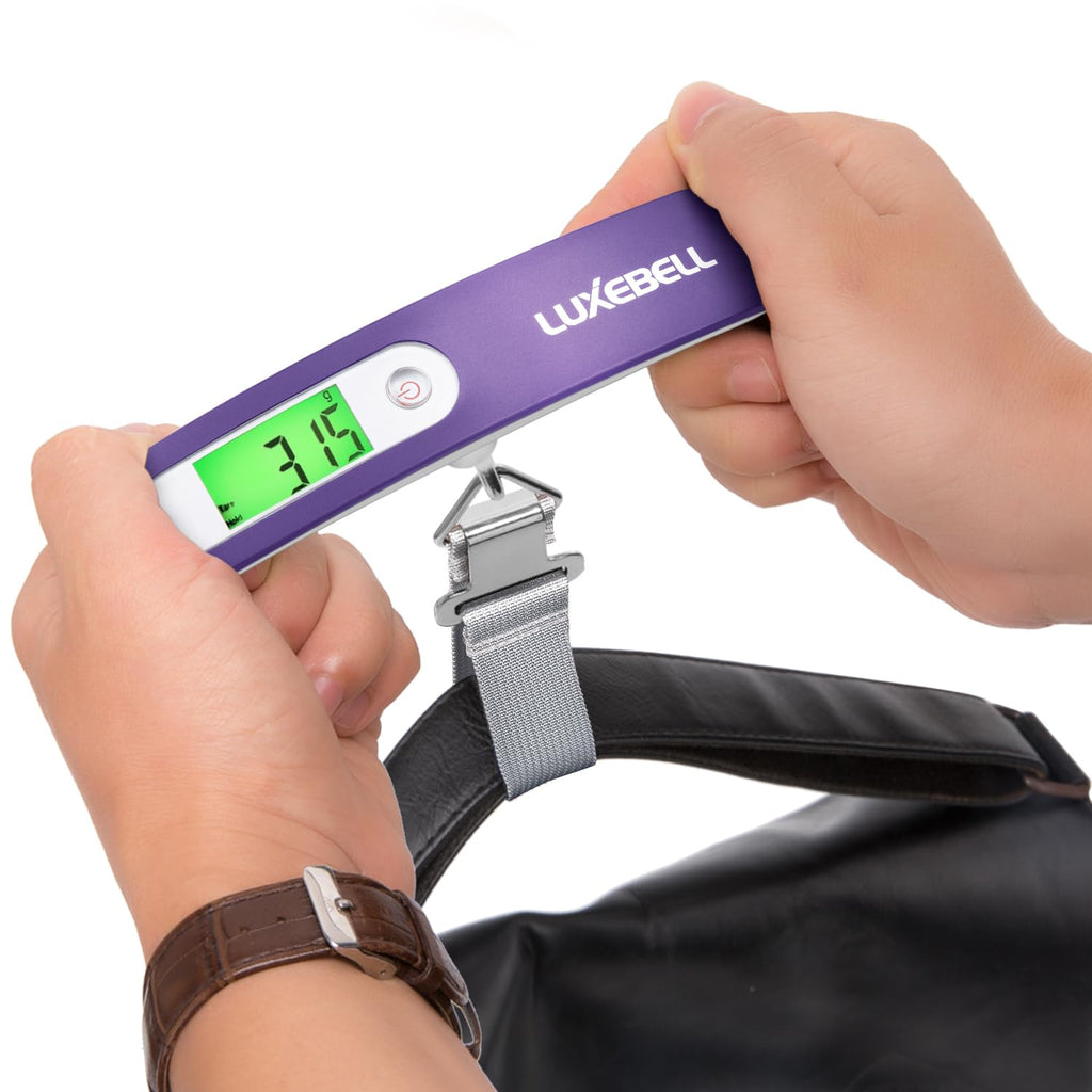 Digital Luggage Scale Vacation Travel Essentials Accessories Gifts for Traveler Portable Suitcase Handheld Weight Scale 110 lbs Hanging Baggage Travel Must Haves