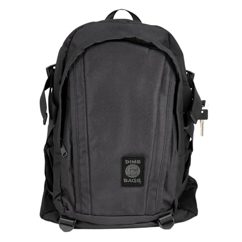 Dime Bags Odor Blocking Backpack with Lock, Water-Resistant, Anti Theft Bag, Lockable Travel Backpack with Padded Shoulder Straps, Spill Proof Zippers, Transporter (Black)
