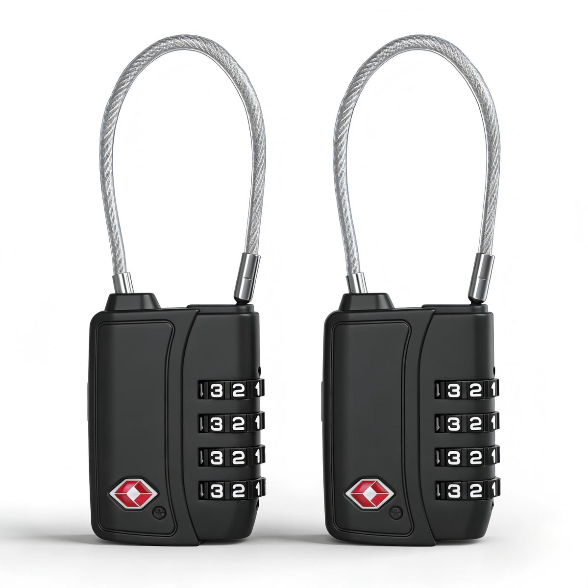 Diyife TSA Locks for Luggage, [2 Pack] [Security Upgrade] TSA Approved Luggage Locks with TSA008, Open Alert Indicator, 4 Digit Combination Small Round TSA Travel Lock for Suitcase, Bag, Backpack