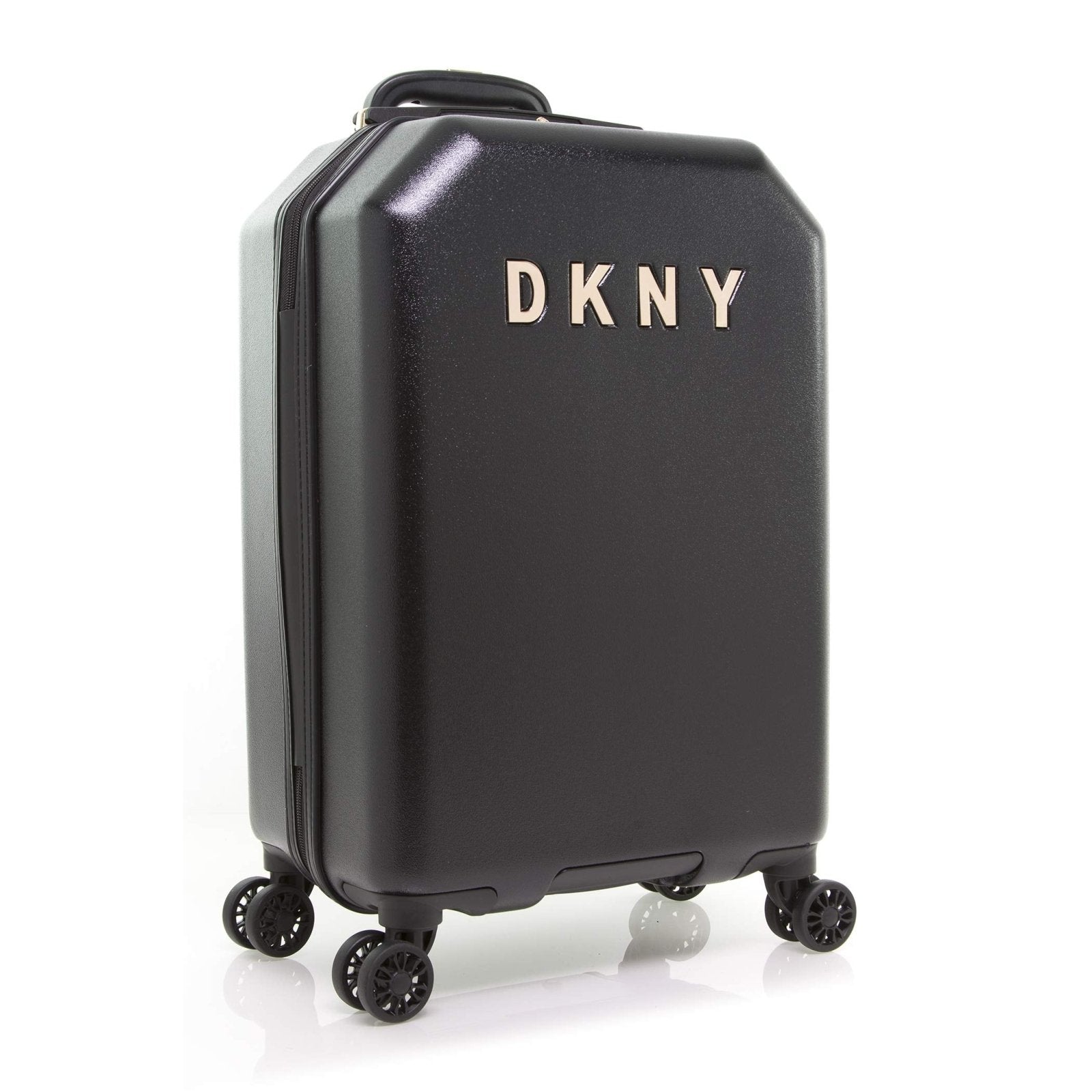 DKNY Chaos Hardside Spinner Luggage with TSA Lock, Black, 22 Inch