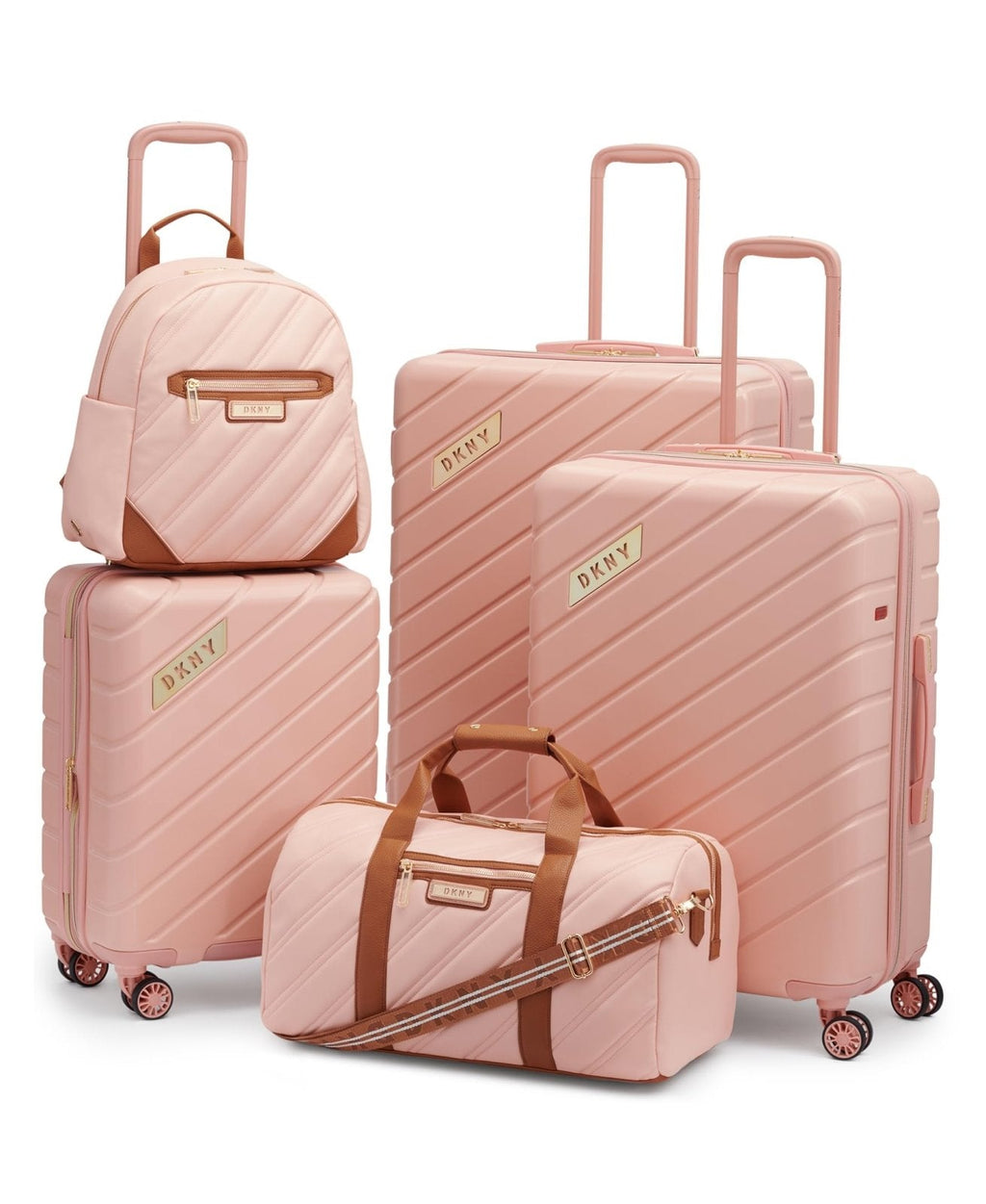 DKNY Unisex Luggage travel,Peach Bloom,21"