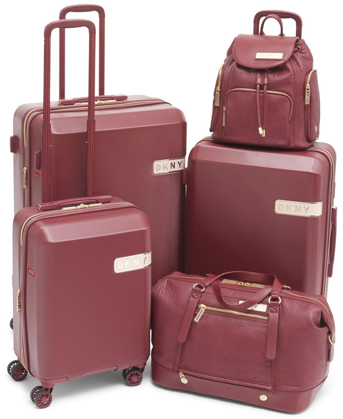 DKNY Unisex Luggage travel,Wine,18"
