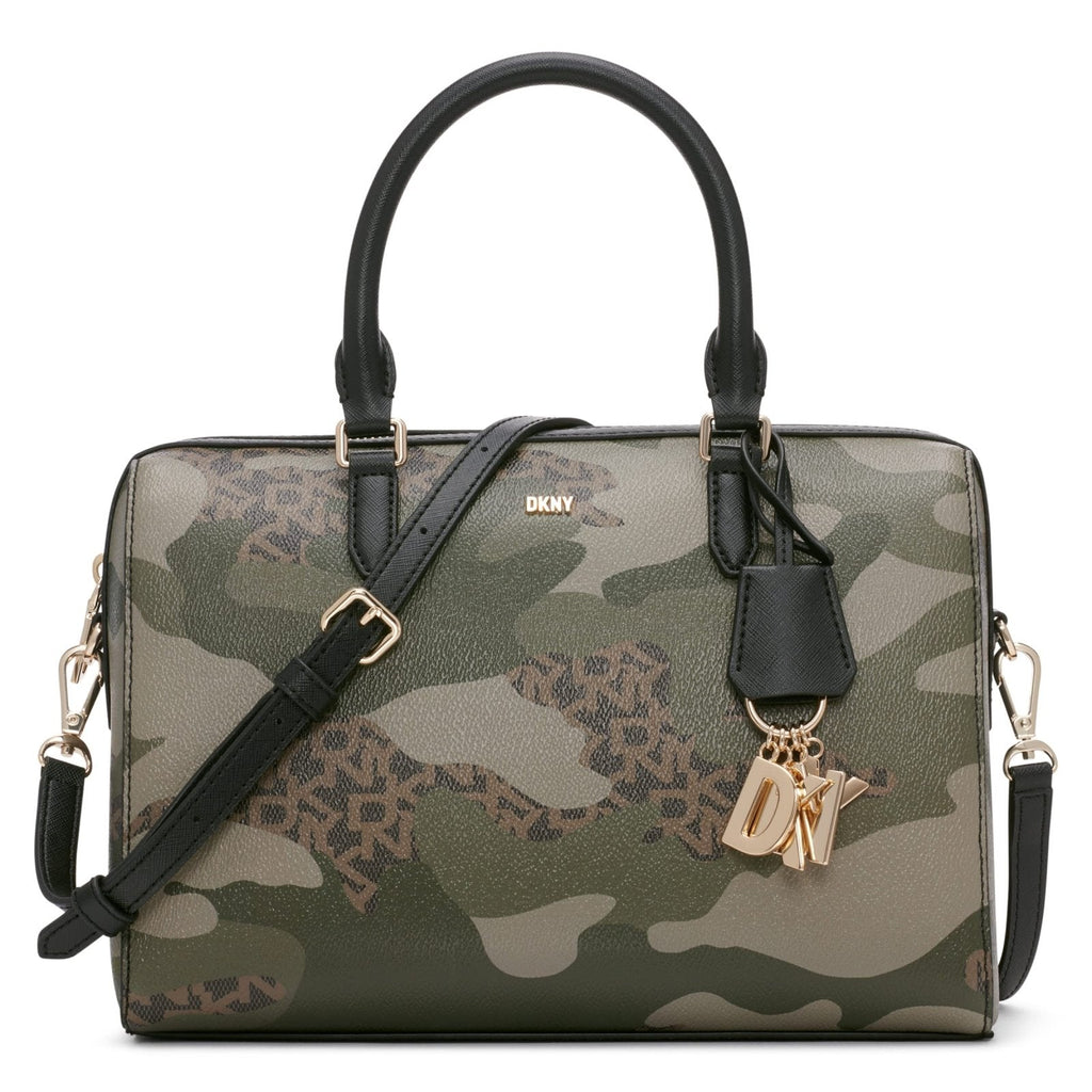 DKNY Womens Classic Paige Md Duffle Satchel, Camo/Black, Medium US