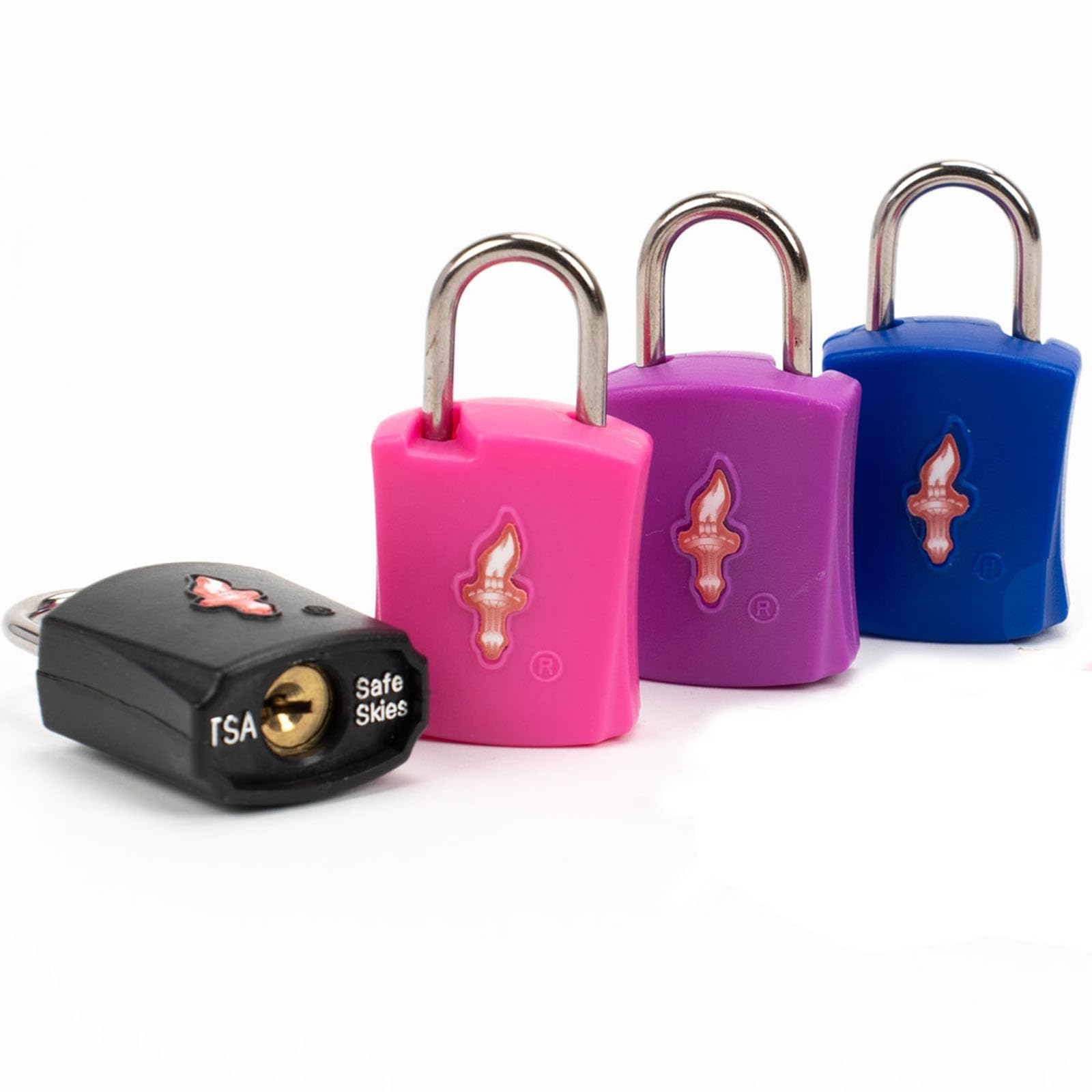 DUALCROWN 4 Pack TSA Approved Luggage Locks in Family Pack,Suitcase Lock TSA Approved;TSA Approved Travel Lock for Backpacks, Bags and Luggage That Airport Security Will not Clip, 4 Pack Mixed