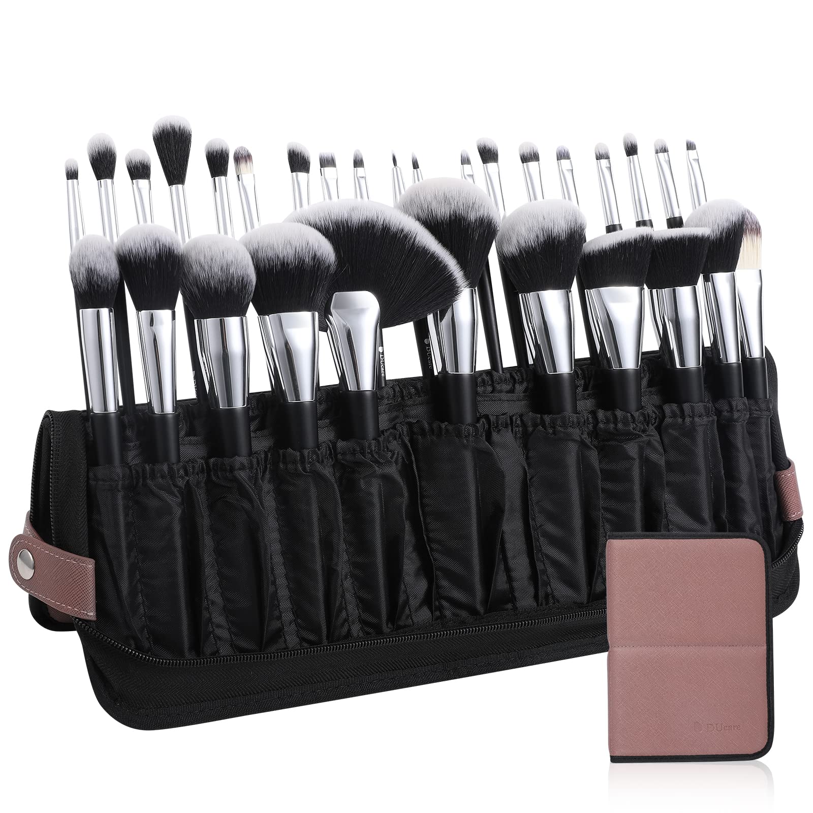 DUcare Makeup Brushes Organizer 30pcs Folding Travel Cases Makeup Brushes Stand - up Cosmetic Bag Artist Storage (only bag)