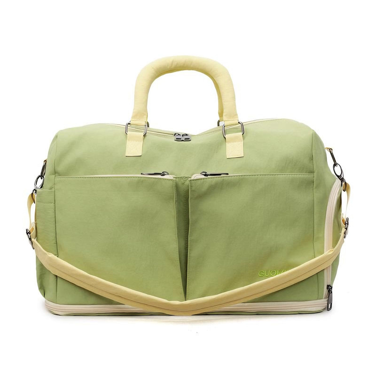 Duffle Bag Gym Bag for Men and Women, Expandable Travel Duffel Bag with Shoe and Wet Compartment，Waterproof Bags for Sports Fitness Workout Travel (Green)