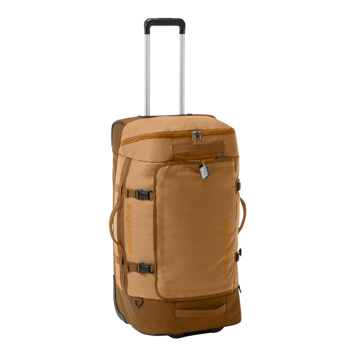 Eagle Creek Cargo Hauler XT Wheeled Duffel - Wheeled Backpack Duffel - Deployable Backpack Straps - Lockable U-Lid & Easy Access Compartment - 29" - Iron Orange