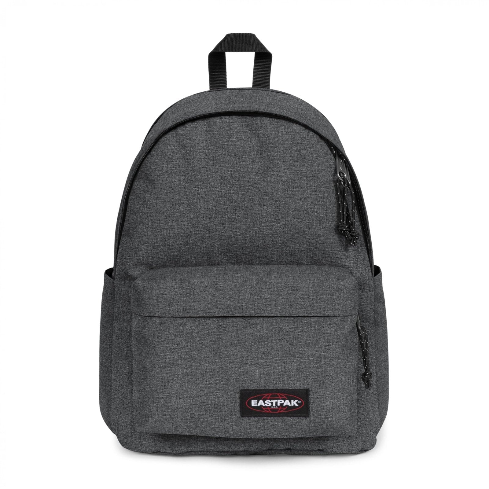 EASTPAK Day Office – 31 L Laptop Backpack for 16-Inch Devices - Secure Business Durable Travel Carry-On, Bottle Pocket Holder, Black Denim