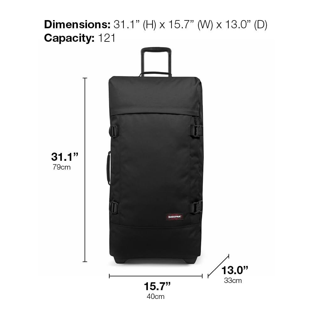 EASTPAK Tranverz L – 121L Large Wheeled Luggage with Dual Compartments, TSA Lock, Compression Straps & Smooth - Wheeling System, Ultra Marine
