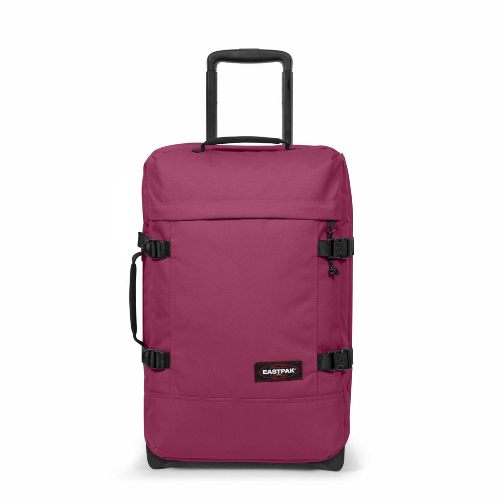 EASTPAK Tranverz S – 42L Small Wheeled Luggage with Dual Compartments, TSA Lock, Compression Straps & Smooth-Wheeling System, Wine Burgundy