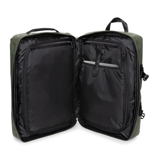 Eastpak Travelpack – 42L Cabin-Size 2-in-1 Duffel, Convertible Backpack, 17-inch Laptop Sleeve, Two Compartments & Adjustable Straps, Tarp Forest