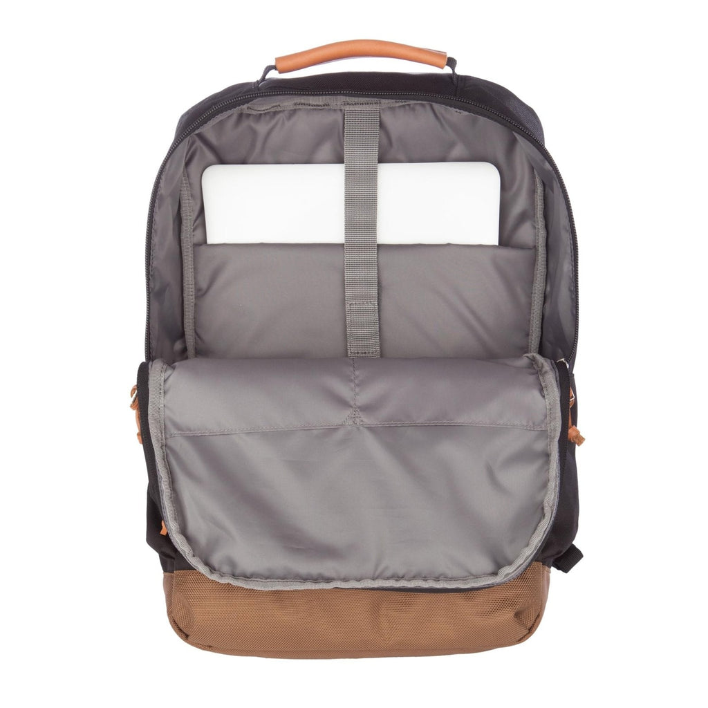 Eddie Bauer 25L Bygone Backpack with 15" Laptop Sleeve, Everyday Backpack | Work Bag | Laptop Bag | Gym Bag | Travel Backpack, Black