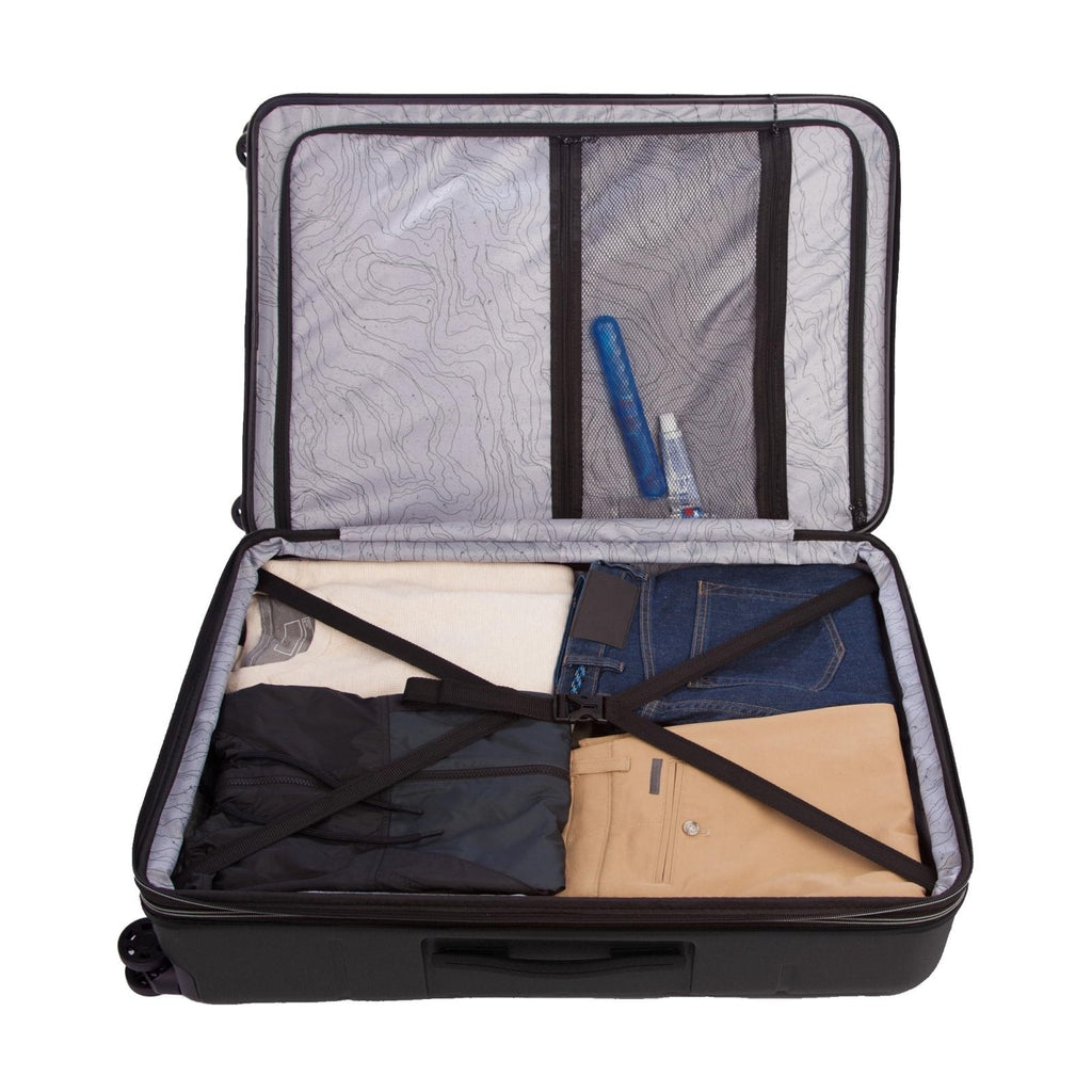 Eddie Bauer Glacier Hardside Spinner Durable PC/ABS Construction Suitcase Luggage, 30", Carbon